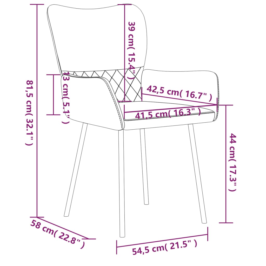 Sillas De Comedor 2 Unidades Cuero Sintético Y Tela