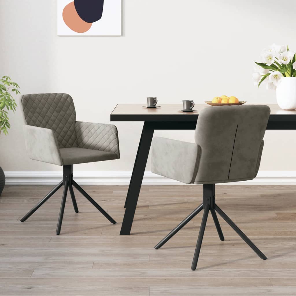 Sillas De Comedor Giratorias 2 Uds Terciopelo