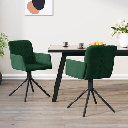 Sillas De Comedor Giratorias 2 Uds Terciopelo