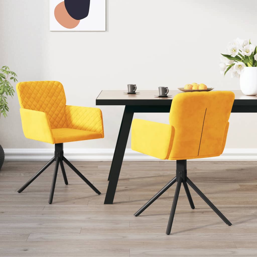 Sillas De Comedor Giratorias 2 Uds Terciopelo