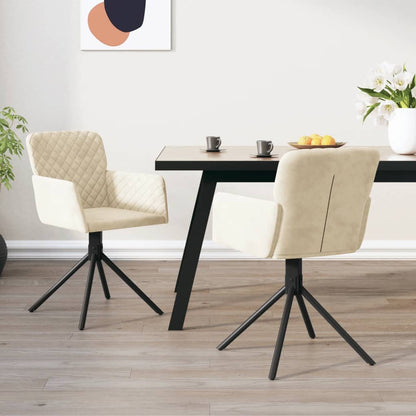 Sillas De Comedor Giratorias 2 Uds Terciopelo