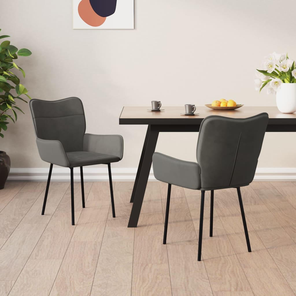 Sillas De Comedor 2 Unidades Terciopelo
