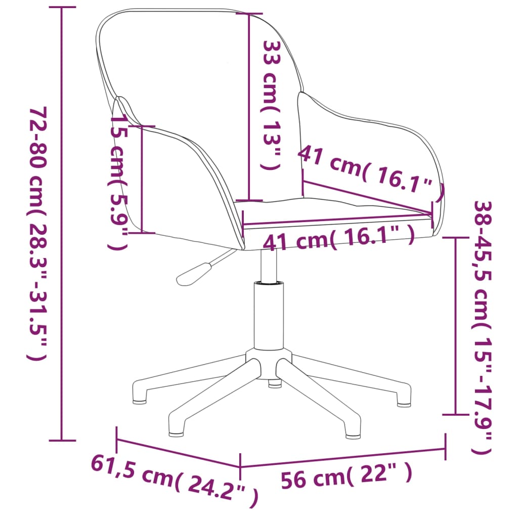Silla De Oficina Giratoria De Terciopelo