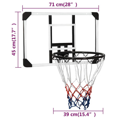 Tablero De Baloncesto Policarbonato Transparente 71X45X2,5 Cm