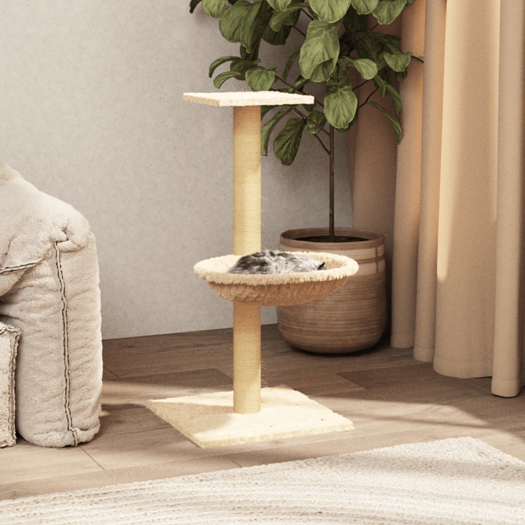 Rascador Para Gatos Con Poste De Sisal 74 Cm