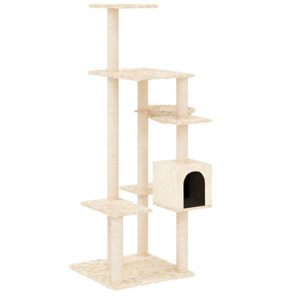 Rascador Para Gatos Con Postes De Sisal Color 142 Cm
