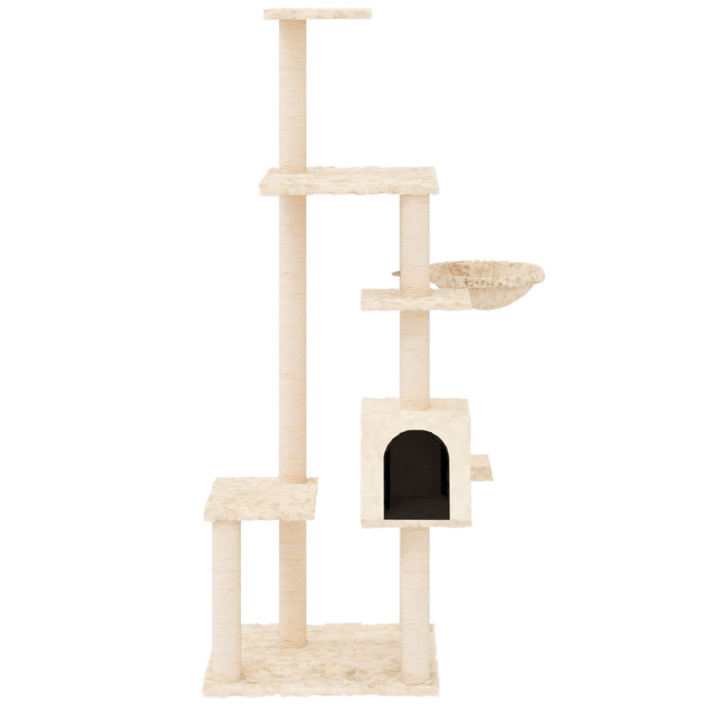 Rascador Para Gatos Con Postes De Sisal Color 142 Cm