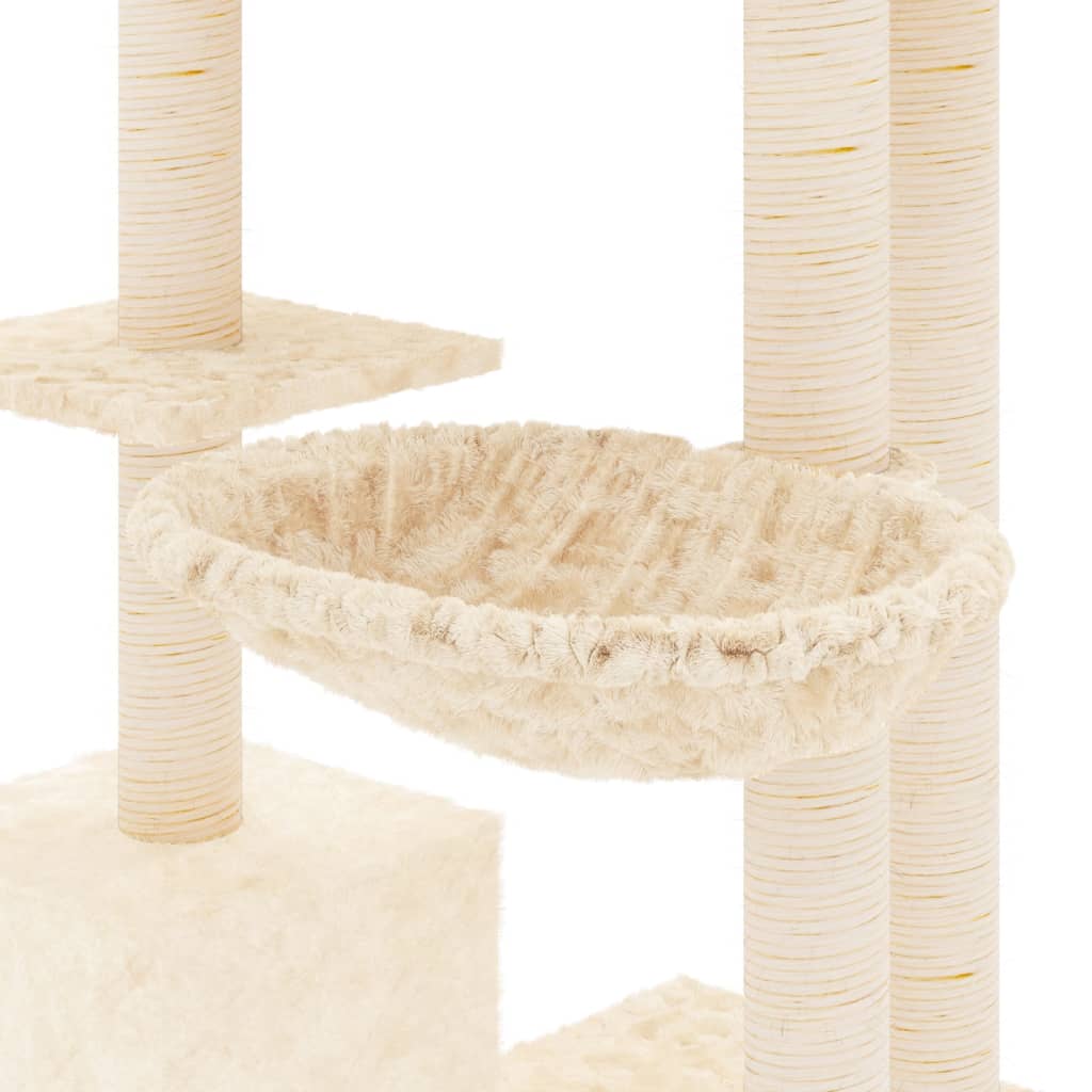 Rascador Para Gatos Con Postes De Sisal Color 142 Cm