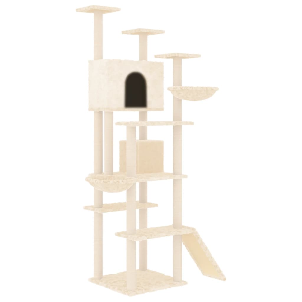 Rascador Para Gatos Con Postes De Sisal 191 Cm
