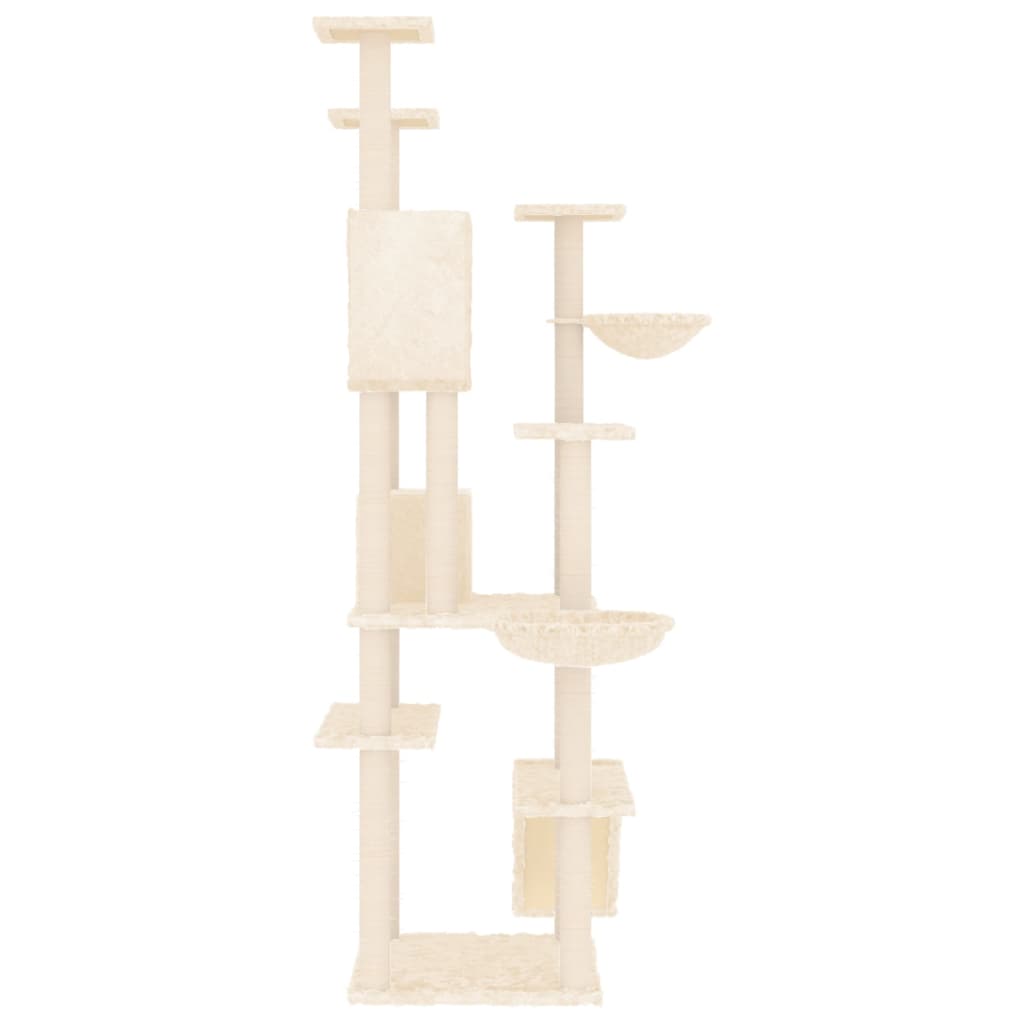Rascador Para Gatos Con Postes De Sisal 191 Cm