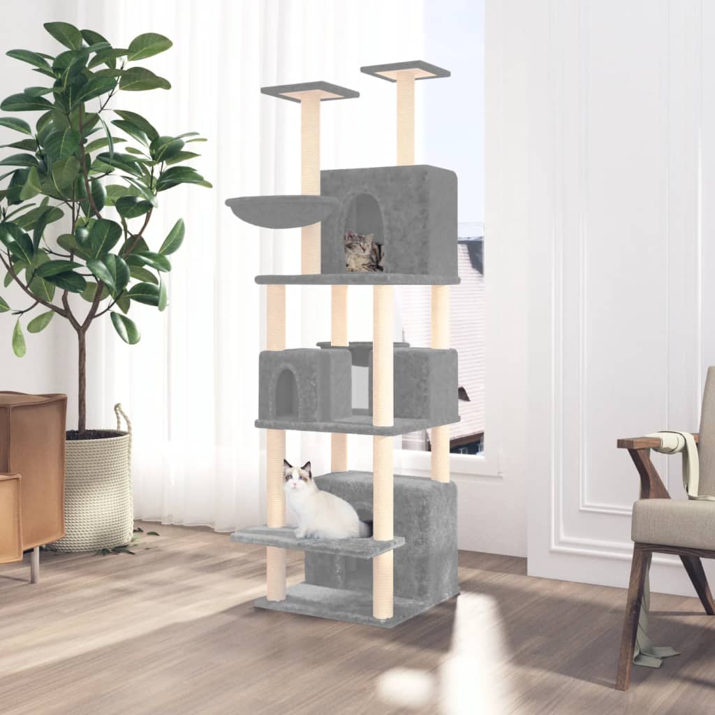 Rascador Para Gatos Con Postes De Sisal 180 Cm