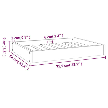 Cama Para Perros Madera Maciza De Pino 71,5X49X9 Cm