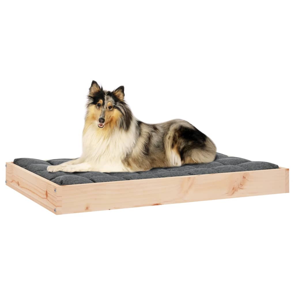 Cama Para Perros Madera Maciza De Pino 91,5X64X9 Cm