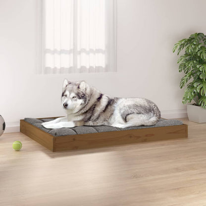 Cama Para Perros Madera Maciza De Pino 101,5X74X9 Cm
