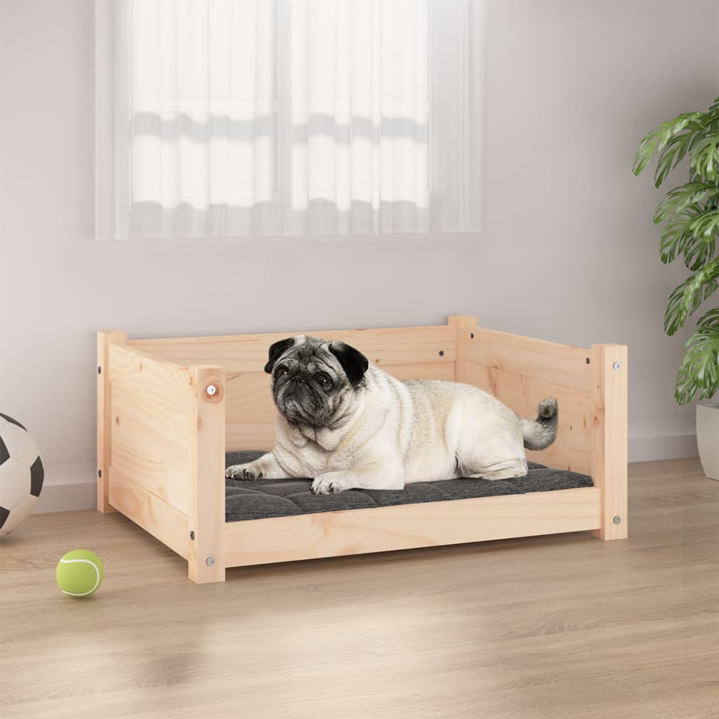 Cama Para Perros Madera De Pino 105,5X75,5X28 Cm