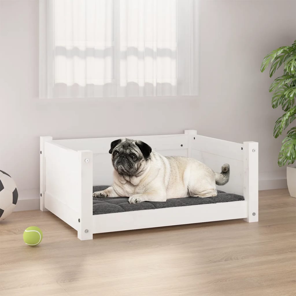 Cama Para Perros Madera De Pino 105,5X75,5X28 Cm