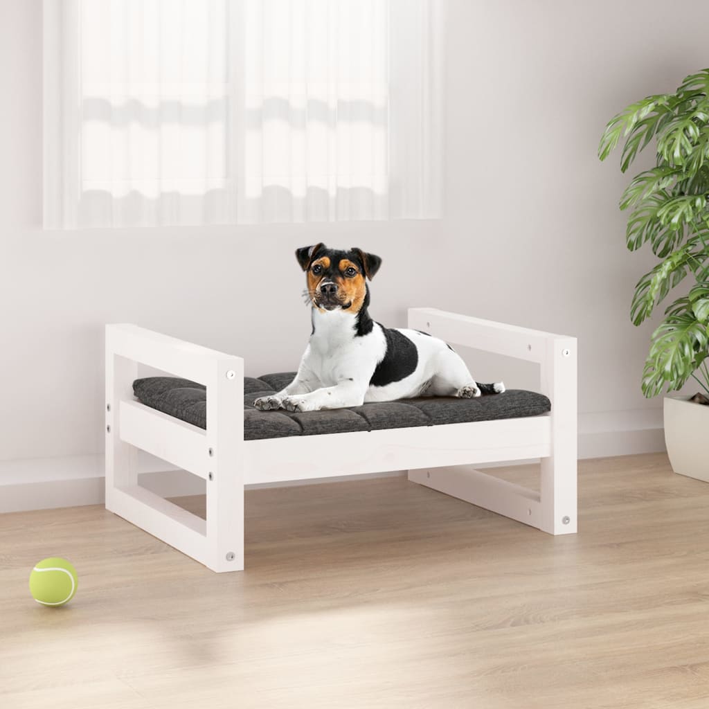 Cama Para Perros Madera Maciza De Pino 55,5X45,5X28 Cm