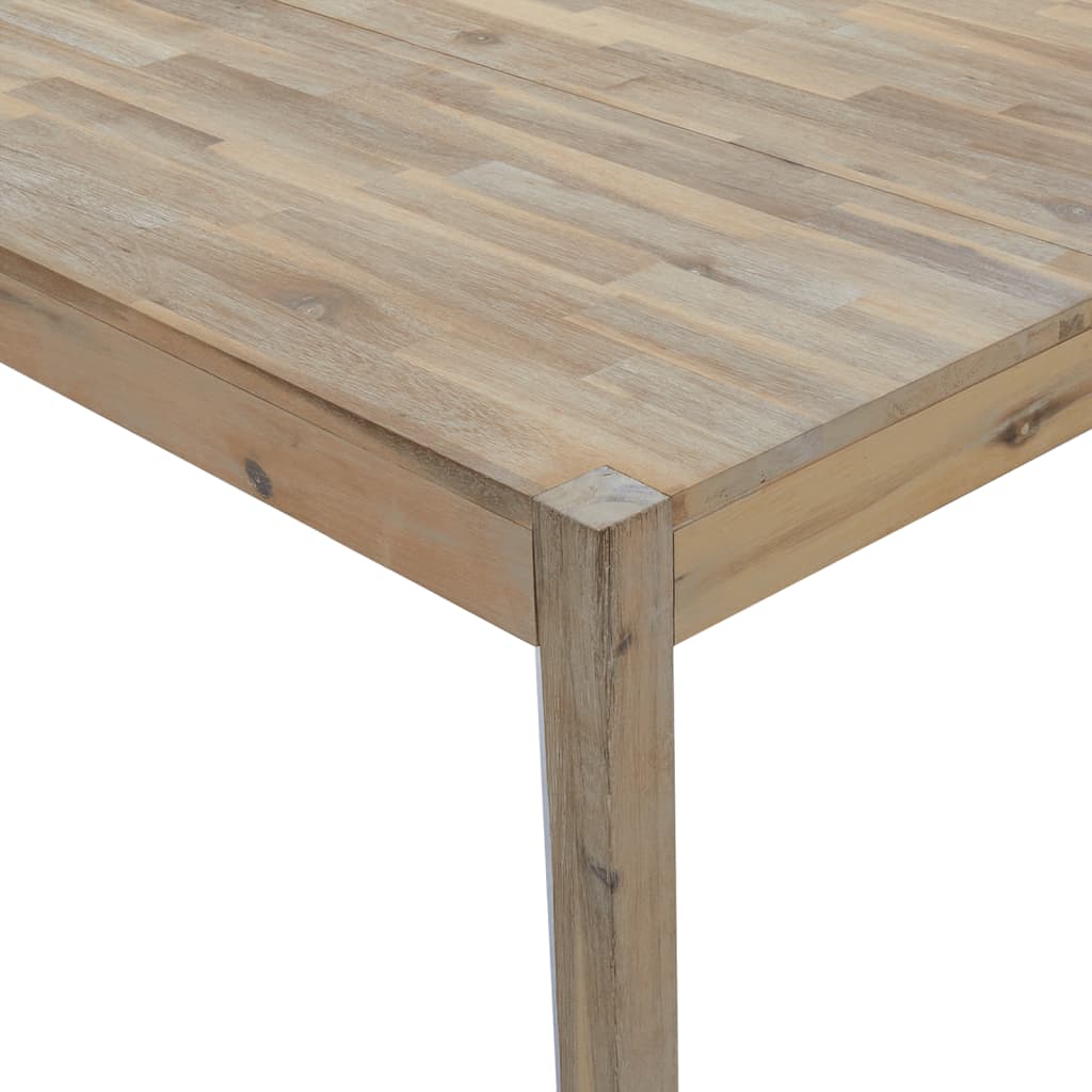 Set De Comedor 7 Piezas Madera Maciza De Acacia