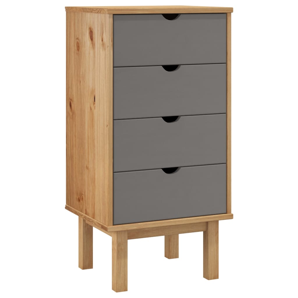 Cajonera Otta Madera Maciza De Pino 45X39X90 Cm