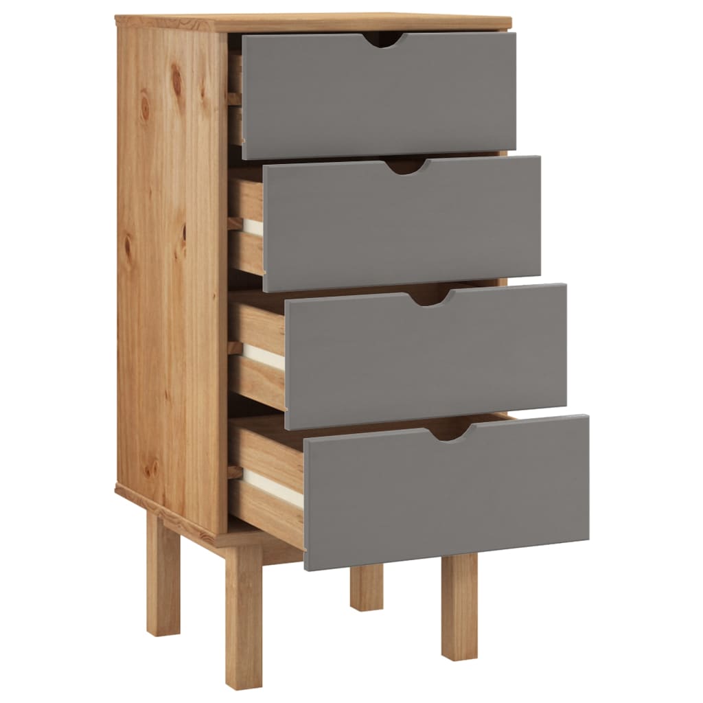 Cajonera Otta Madera Maciza De Pino 45X39X90 Cm