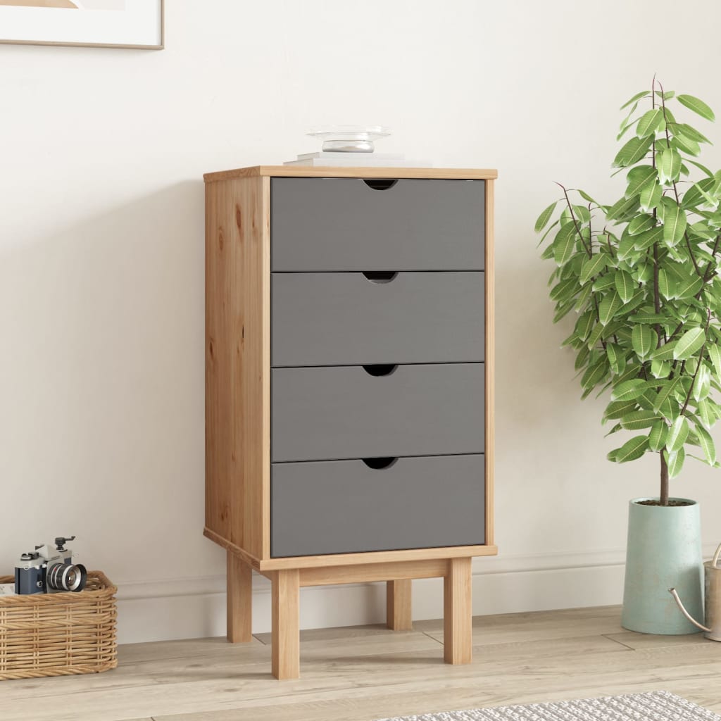 Cajonera Otta Madera Maciza De Pino 45X39X90 Cm