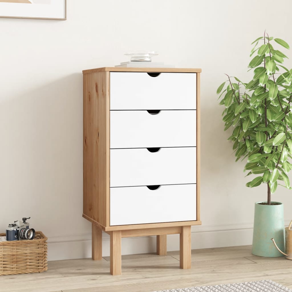 Cajonera Otta Madera Maciza De Pino 45X39X90 Cm