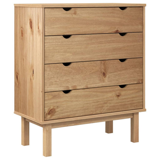 Cajonera Otta Madera Maciza De Pino 76,5X39,5X90 Cm