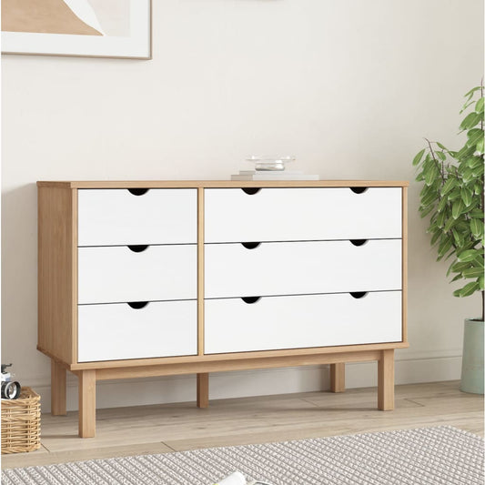 Cajonera Otta Madera Maciza Pino 111X43X73,5 Cm