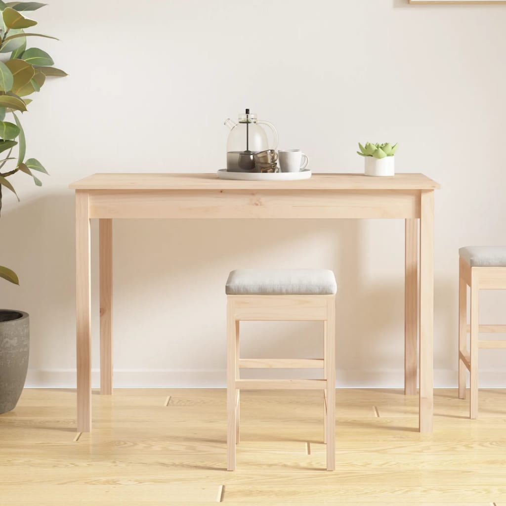 Mesa De Comedor Madera Maciza De Pino 110X55X75 Cm