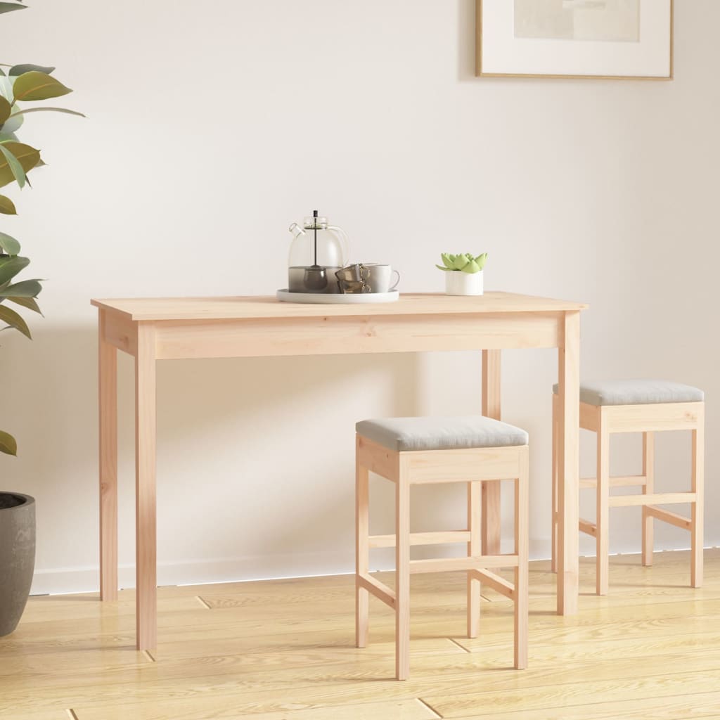 Mesa De Comedor Madera Maciza De Pino 110X55X75 Cm