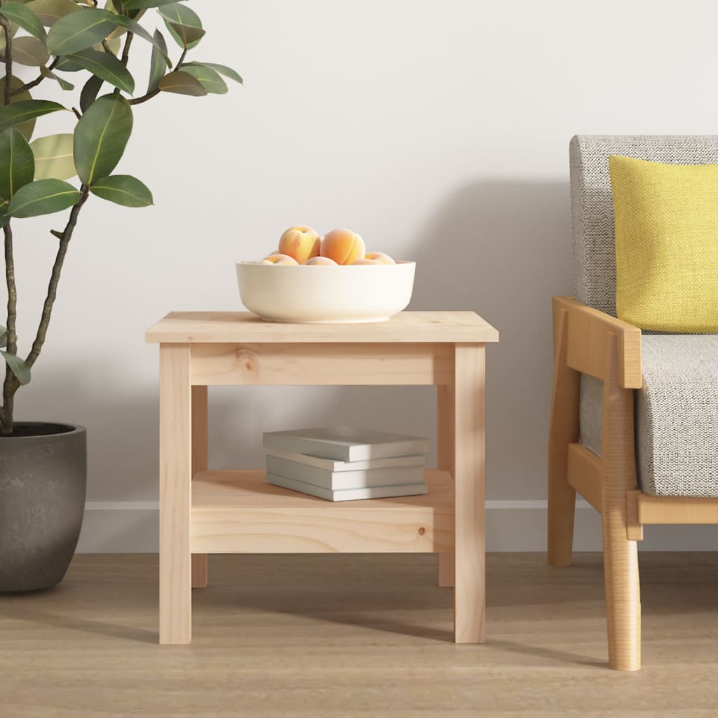Mesa De Centro Blanca Madera Maciza De Pino