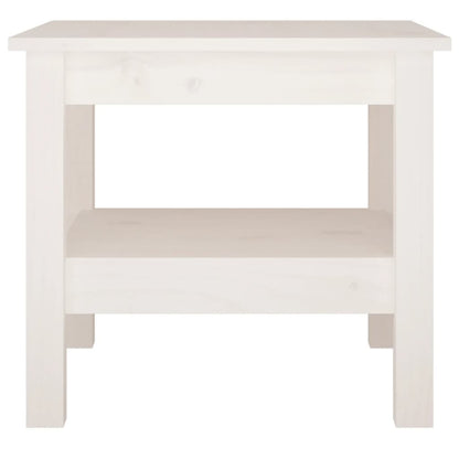 Mesa De Centro Blanca Madera Maciza De Pino
