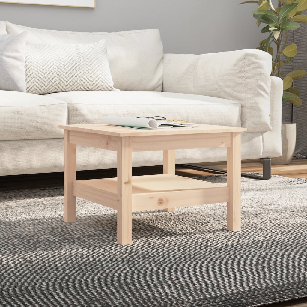 Mesa De Centro Blanca Madera Maciza De Pino
