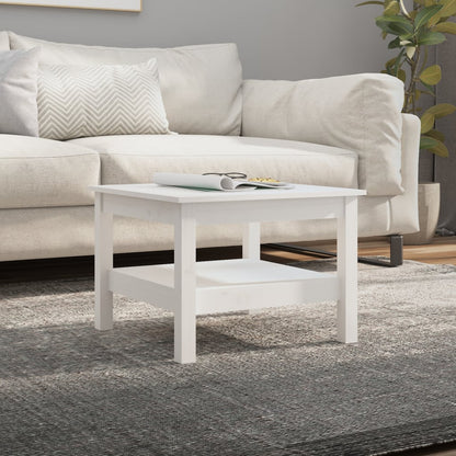 Mesa De Centro Blanca Madera Maciza De Pino