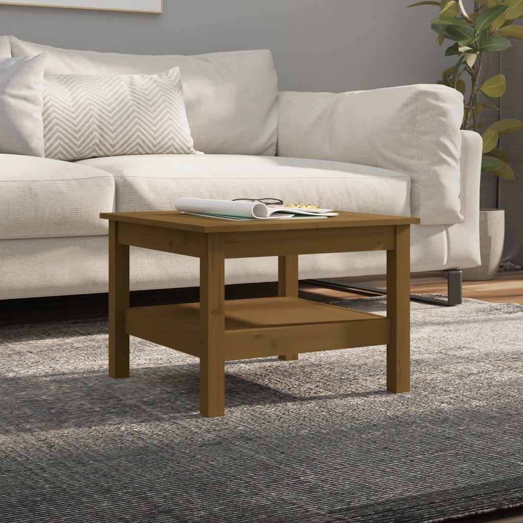 Mesa De Centro Blanca Madera Maciza De Pino