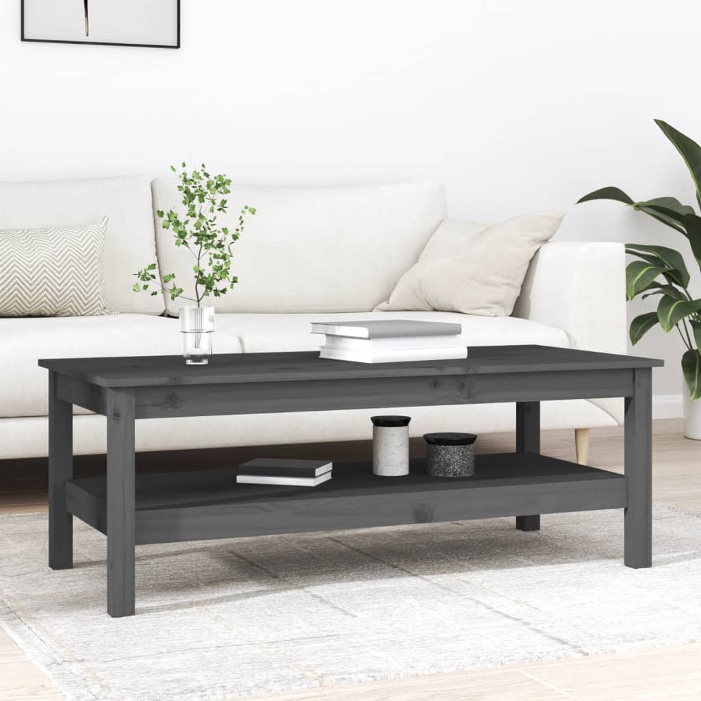 Mesa De Centro Blanca Madera Maciza De Pino