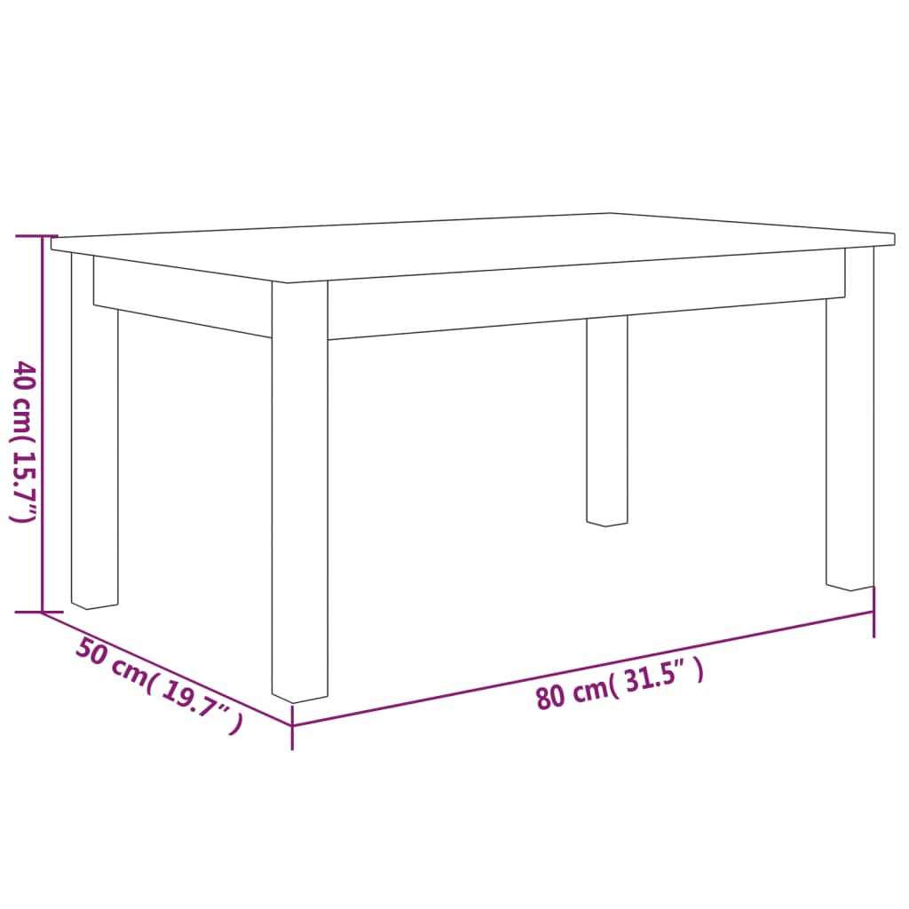 Mesa De Centro De Madera Maciza De Pino