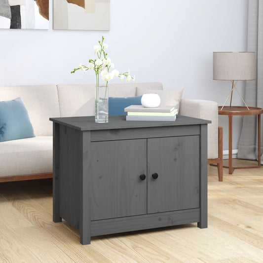 Mesa De Centro De Madera Maciza De Pino 71X49X55 Cm