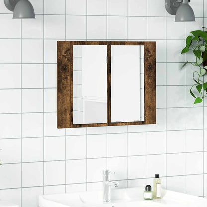 Armario Espejo De Baño Led Acrílico 60X12X45 Cm