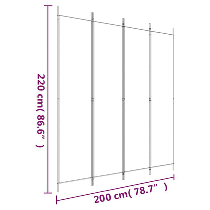 Biombo Divisor De 4 Paneles De Tela