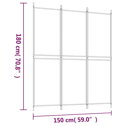 Biombo Divisor De 3 Paneles De Tela