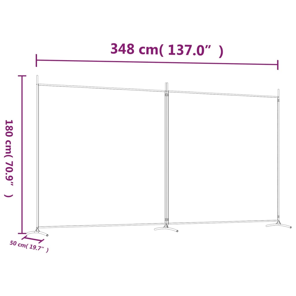 Biombo Divisor De 2 Paneles De Tela