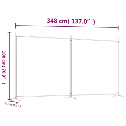 Biombo Divisor De 2 Paneles De Tela