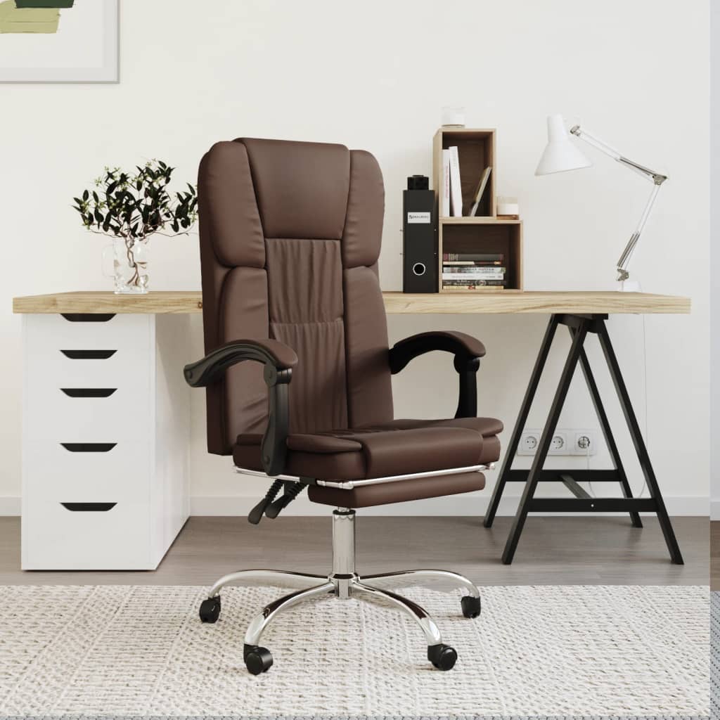 Silla De Oficina Reclinable Cuero Sintético