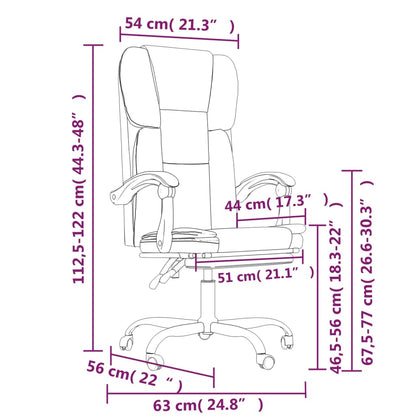 Silla De Oficina Reclinable Cuero Sintético