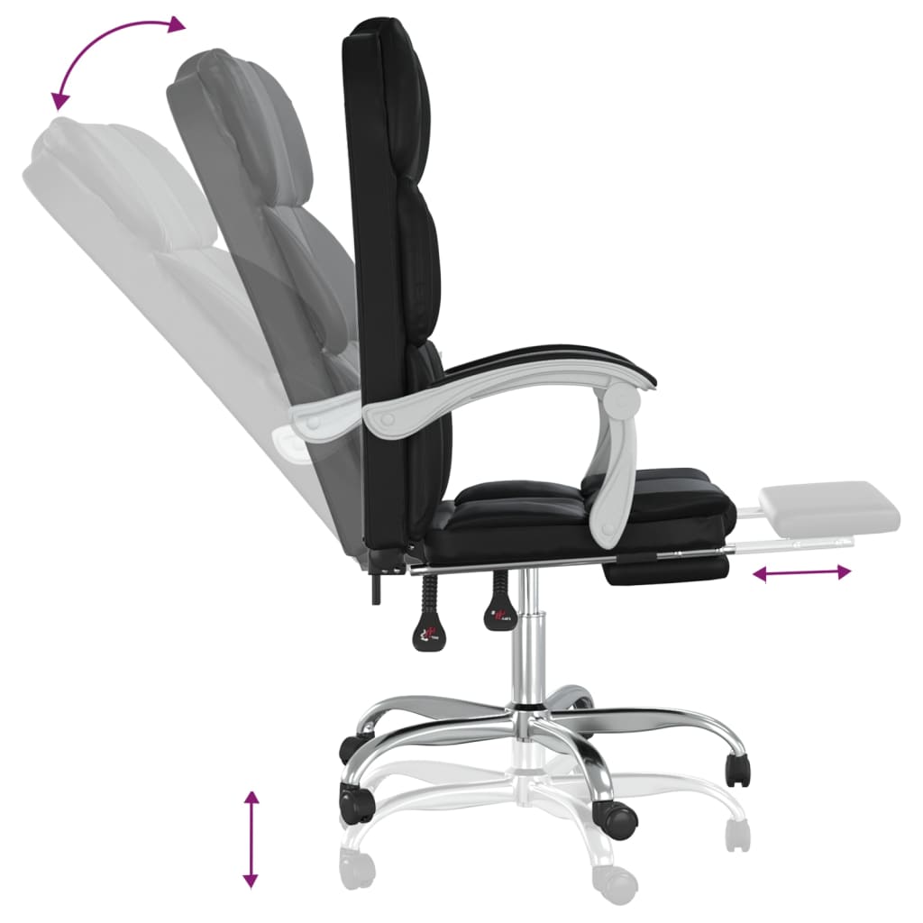 Silla De Oficina Reclinable Cuero Sintético