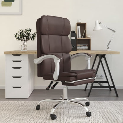 Silla De Oficina Reclinable Cuero Sintético