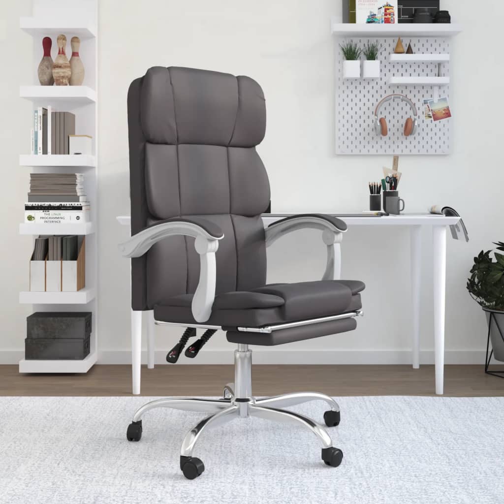 Silla De Oficina Reclinable Cuero Sintético