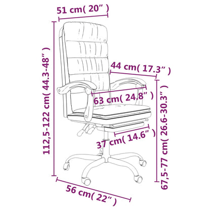 Silla De Oficina Reclinable Cuero Sintético