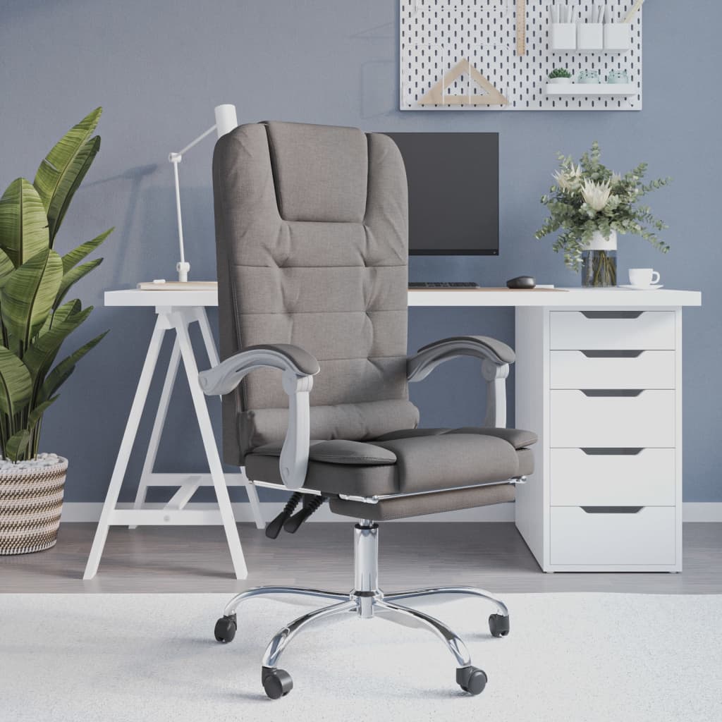 Silla De Oficina Reclinable Con Masaje De Tela